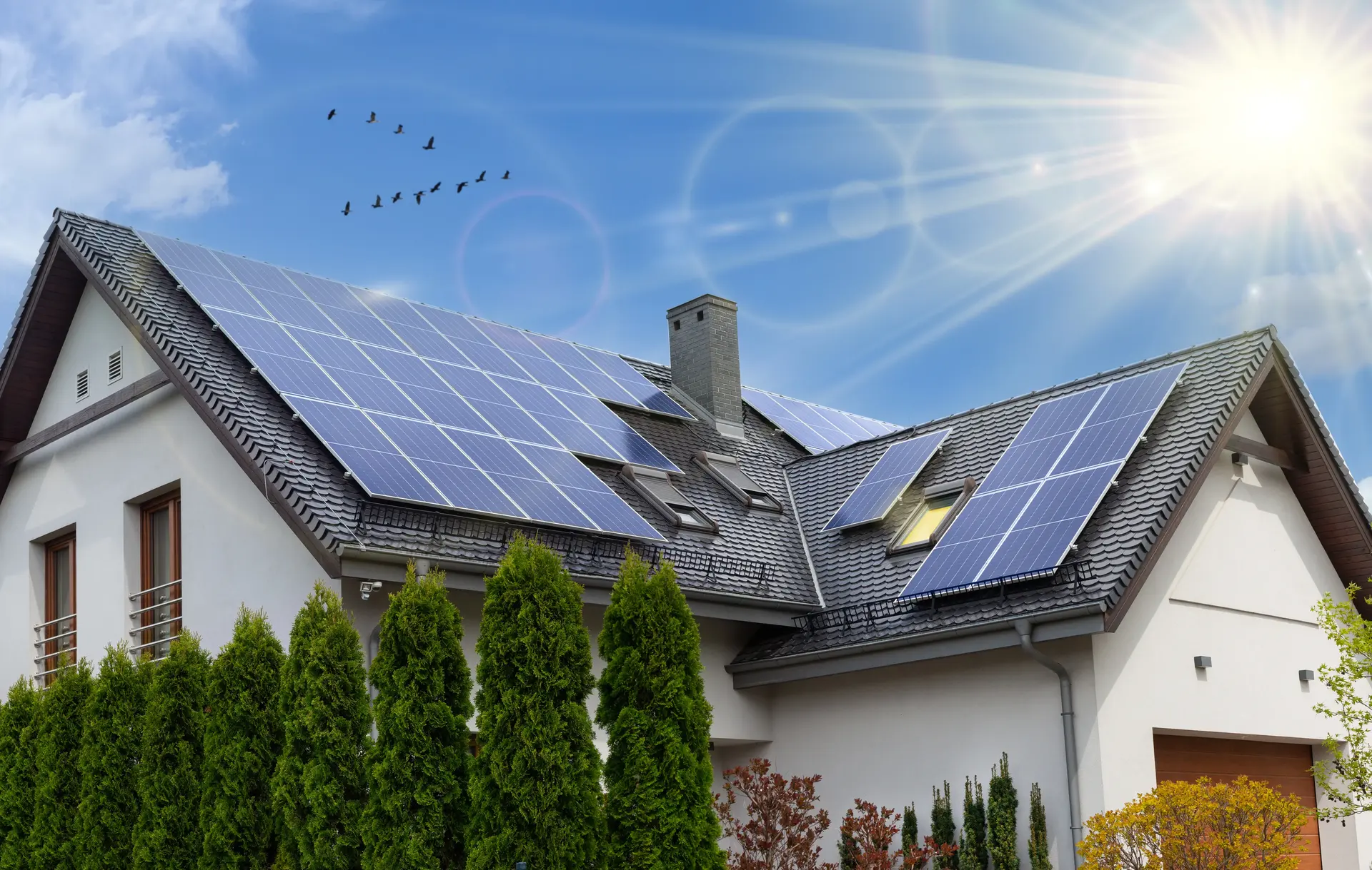 Residential home with solar panel installation, SOLRITE Energy Texas